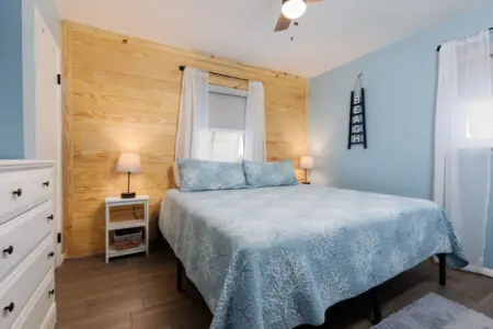 Wake up to those salty sea breezes with a solid bed frame that's basically built for lounging way past checkout time.