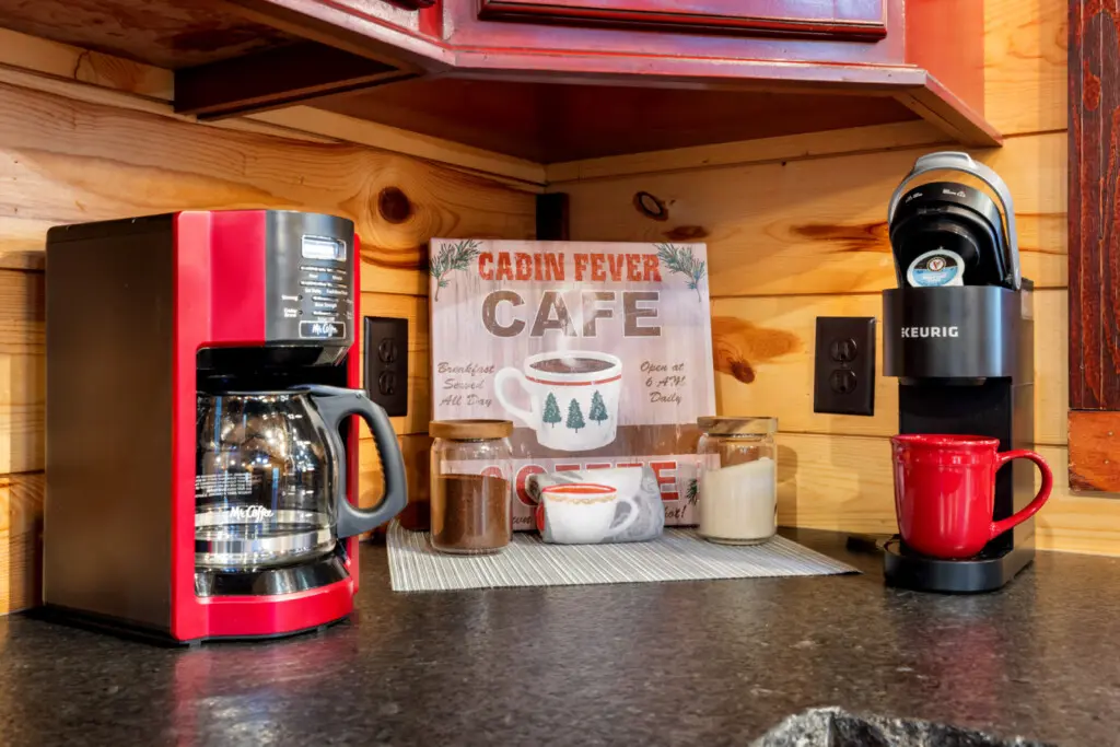 Convenient coffee station to start your mornings fresh and energized