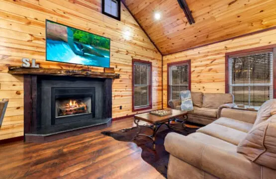 The heart of the cabin, a perfect spot to unwind and relax.