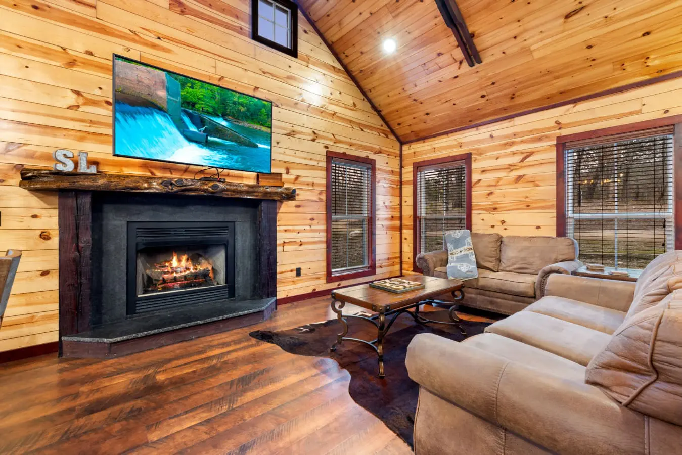 The heart of the cabin, a perfect spot to unwind and relax.
