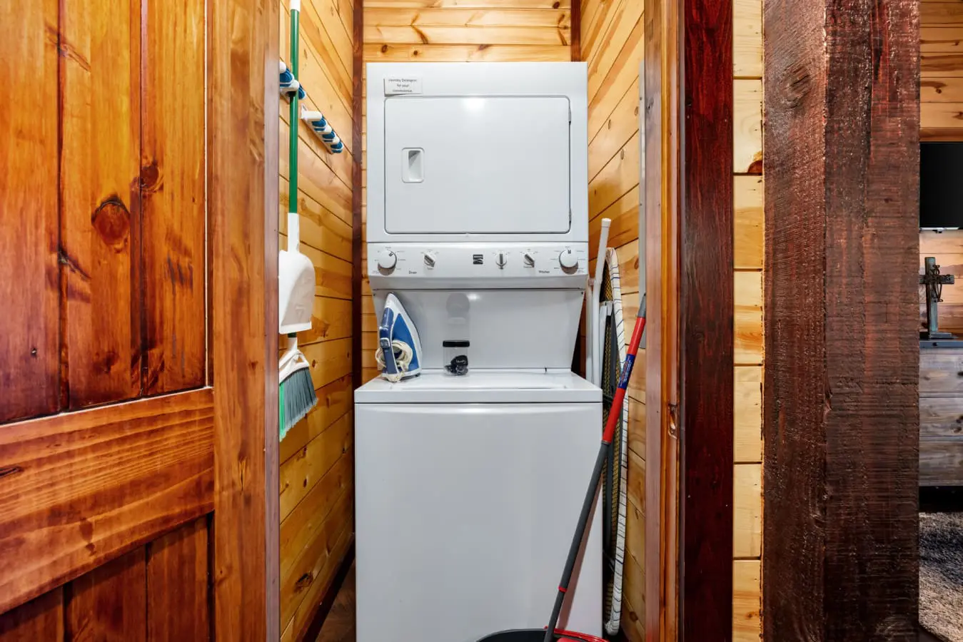 Convenient laundry room equipped to make longer stays comfortable and hassle free