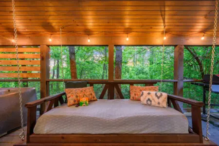 Designed as a relaxing outdoor amenity for a romantic or leisure retreat.