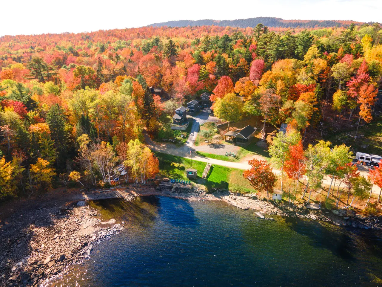 From above, autumn paints the perfect retreat.