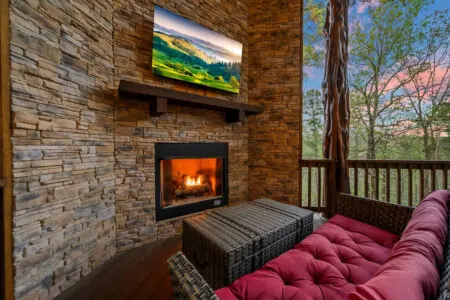 Gather ’round the fireplace and make memories at Treetop