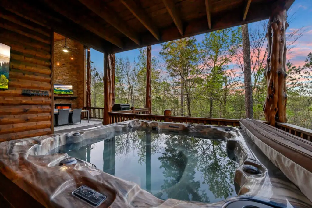 Hot tub nights and mountain lights