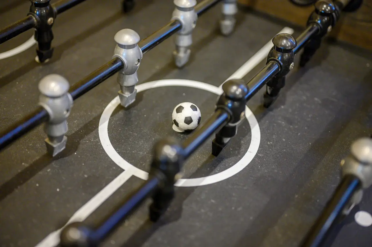 Our foosball table promises hours of excitement and friendly rivalry, bringing people together for unforgettable moments of fun and camaraderie.