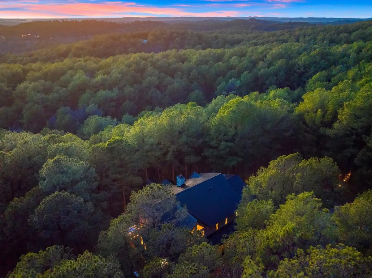 Discover the hidden gem of our cabin's exterior, where privacy and tranquility await, providing the perfect escape from the stresses of modern life.