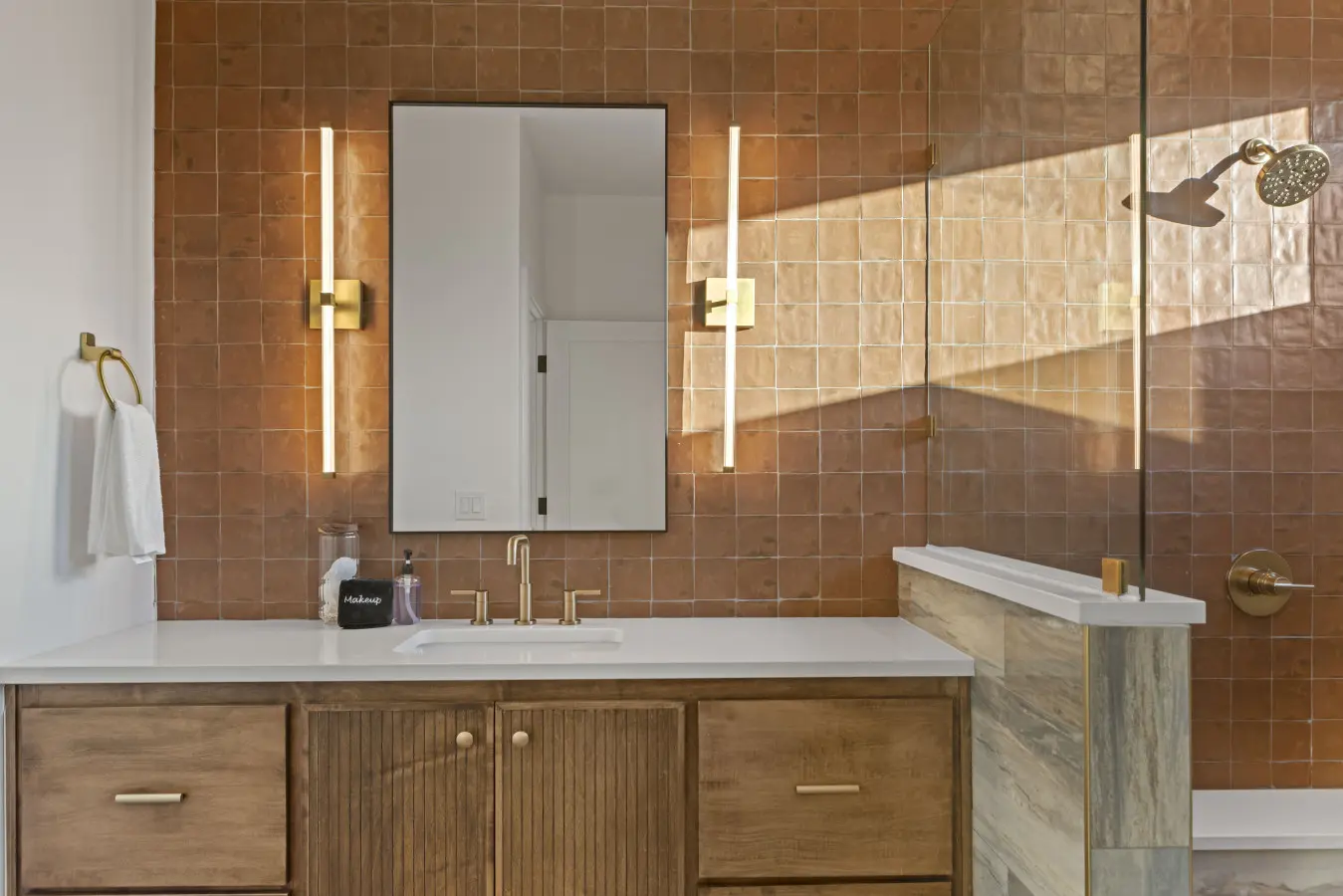 Wake up to stunning natural light flooding this spa-like master bath with heated floors and premium finishes.
