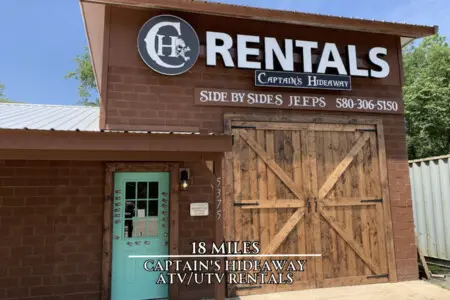 Captain's Hideaway ATV and side-by-side rentals are just 18 miles away for off-road adventures.