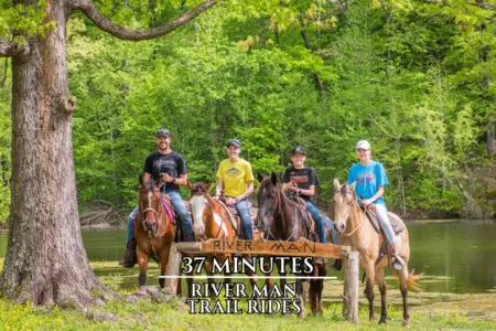 River Man Trail Rides is about 37 minutes out when your crew wants to explore Broken Bow on horseback.