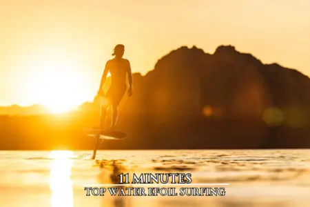 Golden hour efoil sessions on Broken Bow Lake are just 11 minutes from your front door.