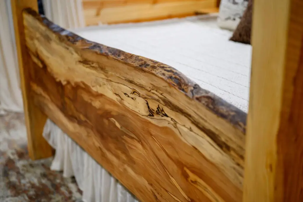 Check out these gorgeous reclaimed wood beams with all their natural character and history.
