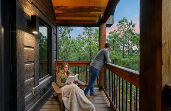 Wake up to forest views from your private deck—perfect for morning coffee and fresh mountain air.