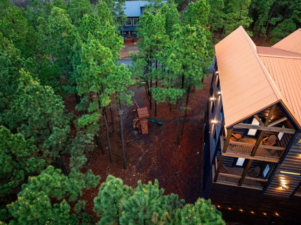 Nestled in the pines with a hot tub on the deck—this is the kind of peaceful forest escape you've been dreaming about.