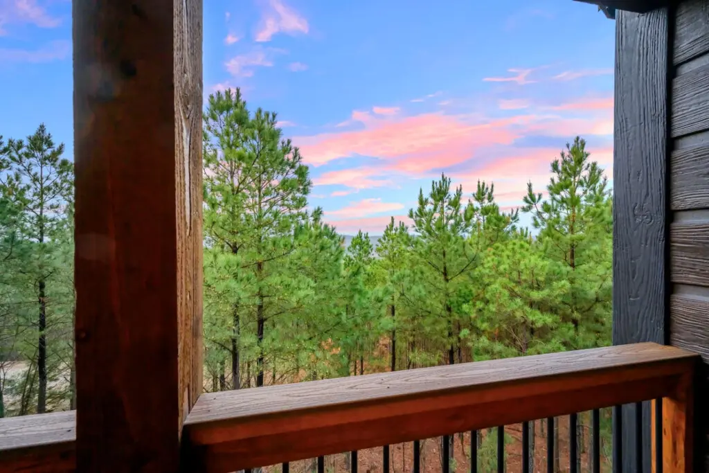 Wake up to this stunning forest view and those painted-sky sunrises from your private deck.