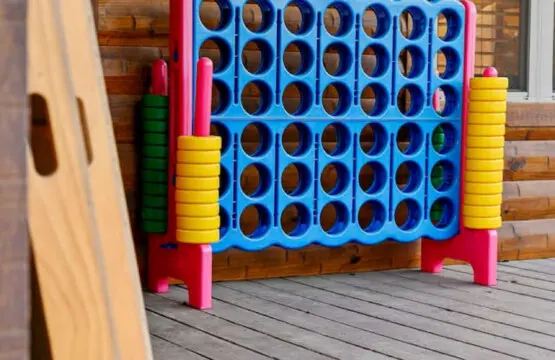 Game nights and cabin lights at Treetop