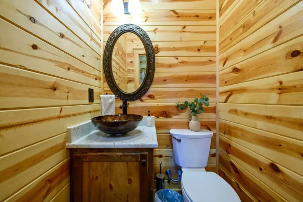 Treetop bathrooms are sparkling clean and guest ready