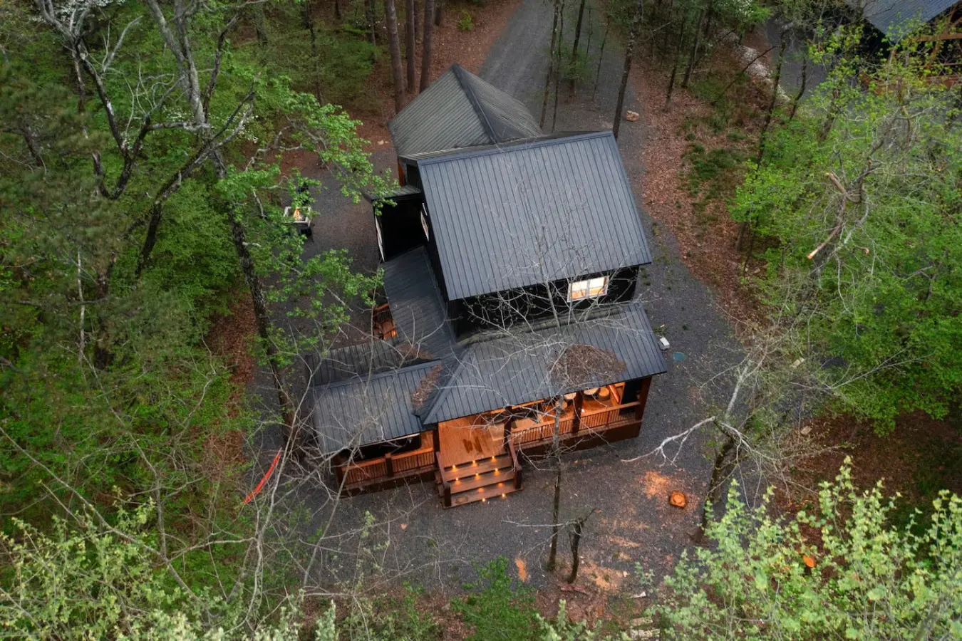 The well-equipped kitchen makes meal prep a breeze in your serene retreat.