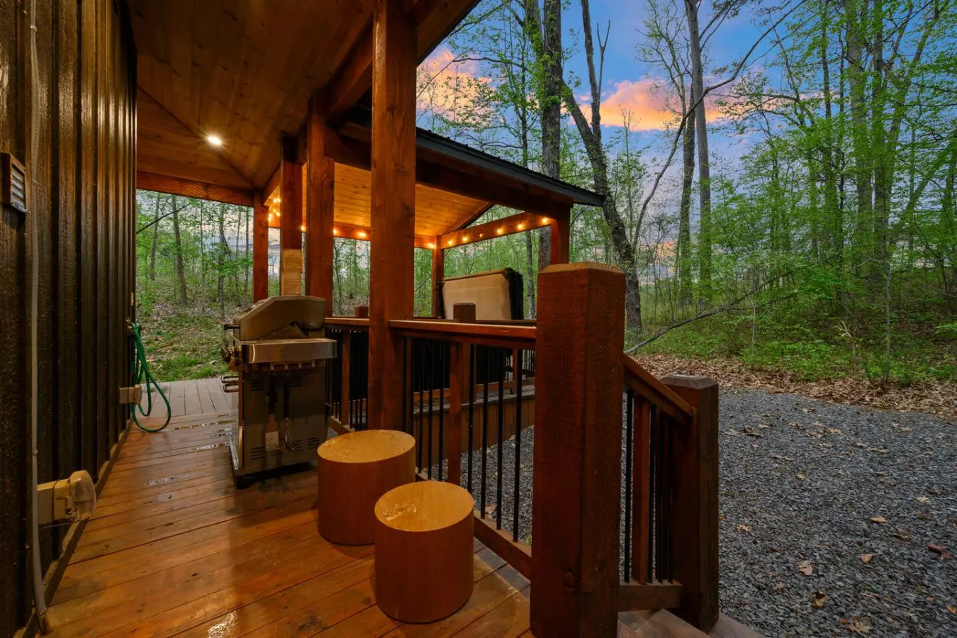 The modern bathroom features a spacious shower and elegant finishes.