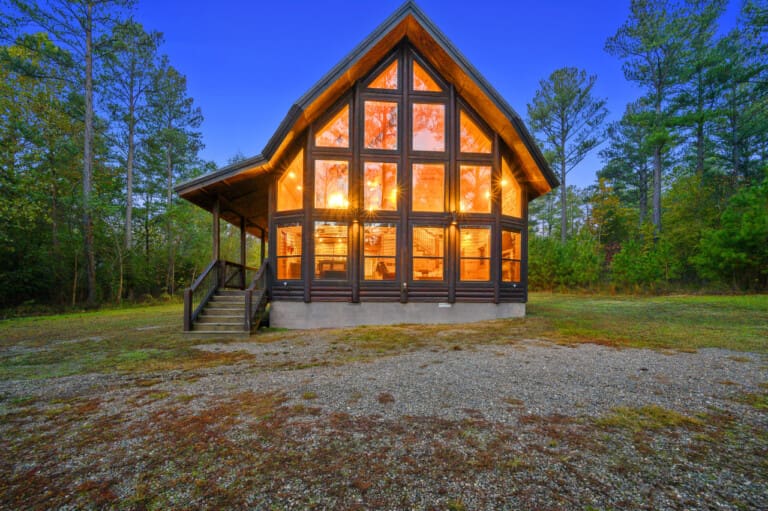 The allure of Daydreams Chalet's expansive 1.3-acre haven, where ample space meets enchanting possibilities.