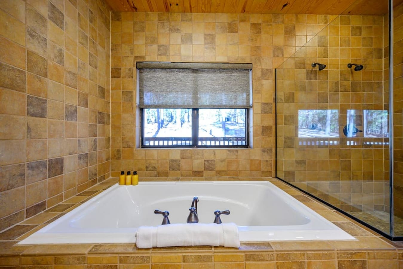 Indulge in relaxation with our wide tub, providing you with ample space to unwind and soak your cares away.