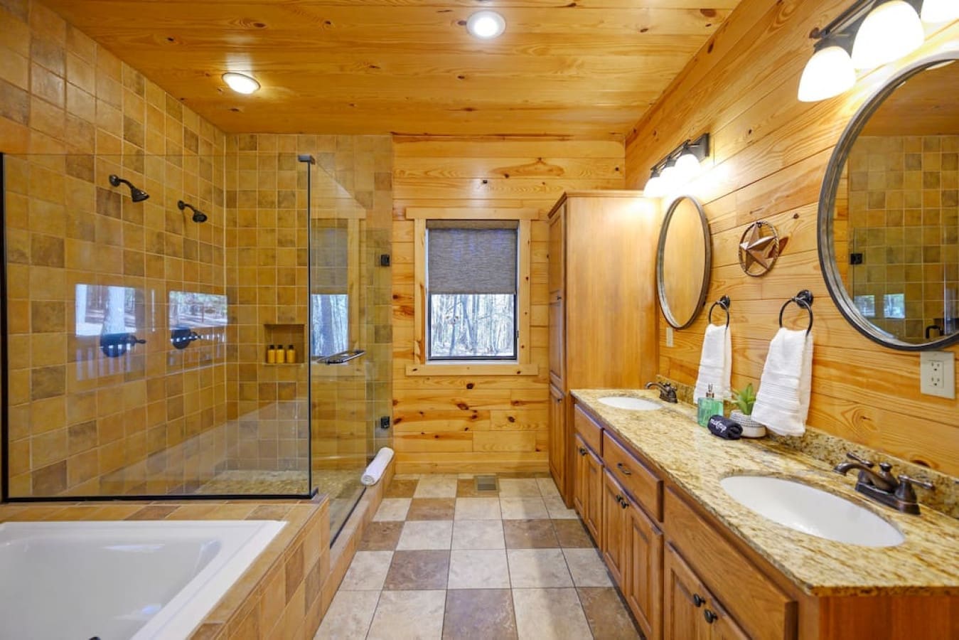 Our bathroom offers the perfect blend of comfort and convenience with its spacious layout.