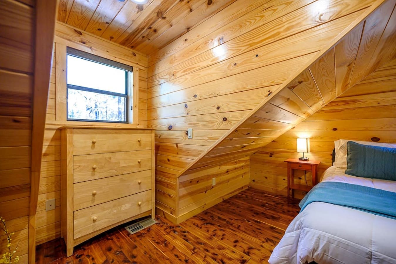 Each room contains a dresser and night-lamps with usb charging ports for your convenience.