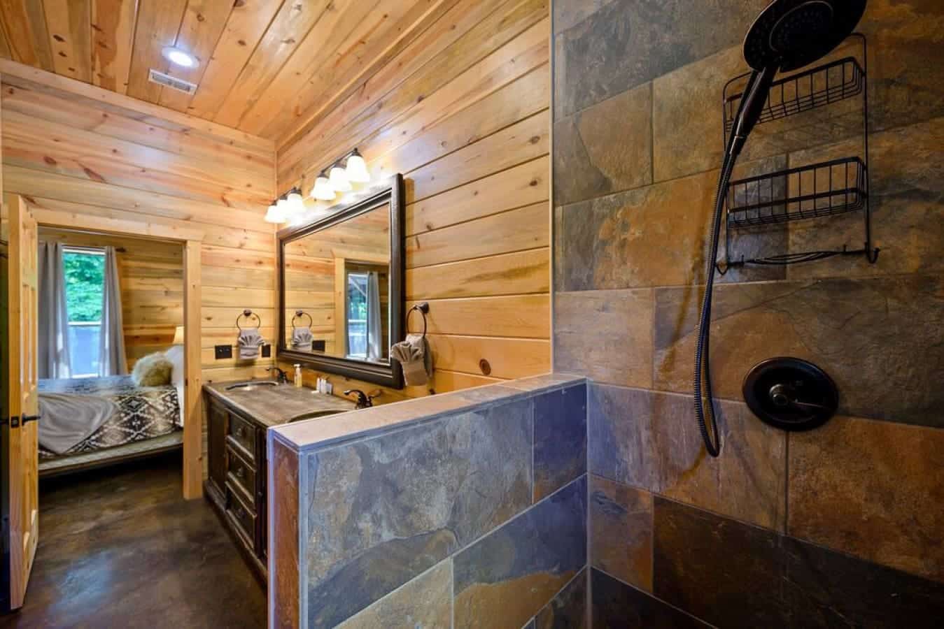 Clean comforts amidst the wilderness: enjoy your private washroom.