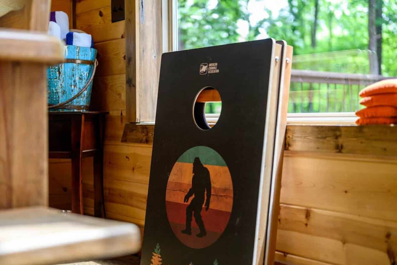This place has a seriously fun vibe – complete with a cornhole board that'll keep you and your crew entertained between adventures.