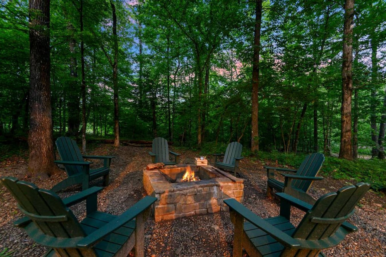 ver the art of outdoor living at this cabin, where the fire pit beckons for nights filled with laughter and the magic of the great outdoors.