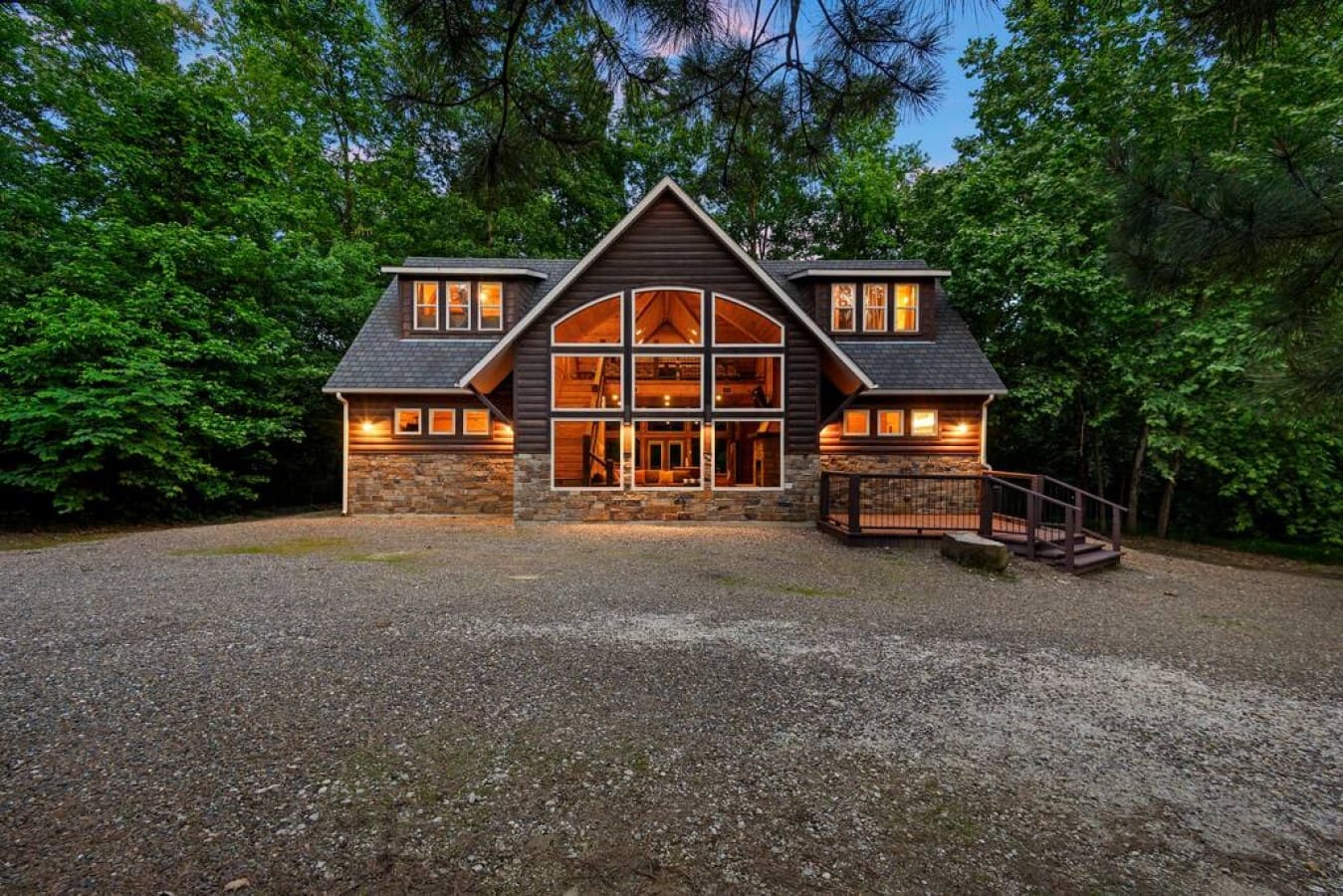 Nestled amidst the towering trees, this cabin is a serene escape from the hustle and bustle of daily life. With its rustic charm and modern comforts, it's a cozy corner where simplicity meets serenity.