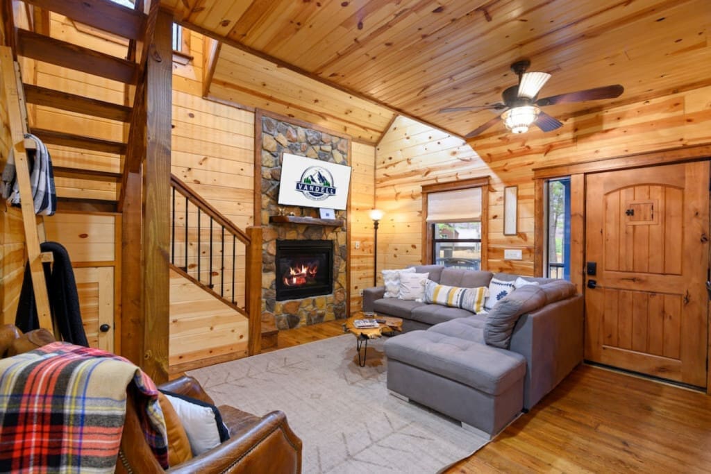 Fireside chats and cozy moments: Welcome to our living room retreat.