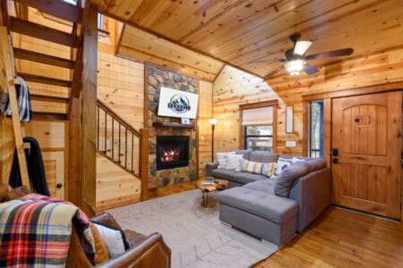 Fireside chats and cozy moments: Welcome to our living room retreat.