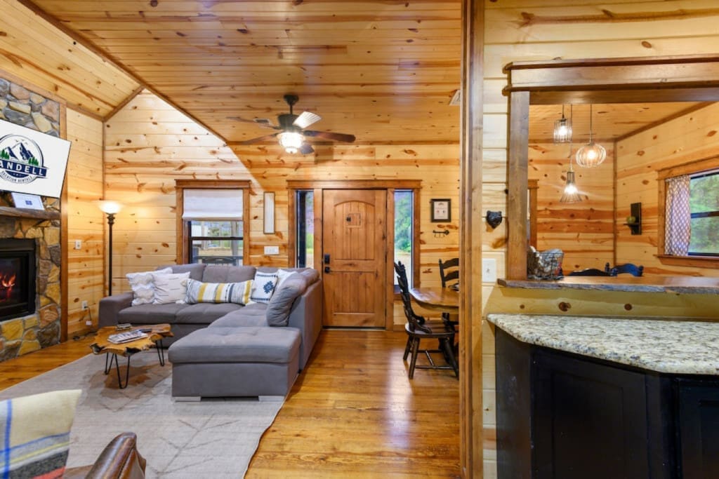 A symphony of serenity: Welcome inside our cabin retreat.