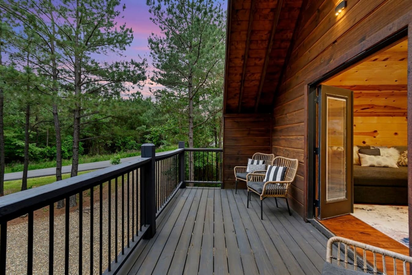 Sway in the gentle breeze and let the stress of the world melt away on the cabin balcony.