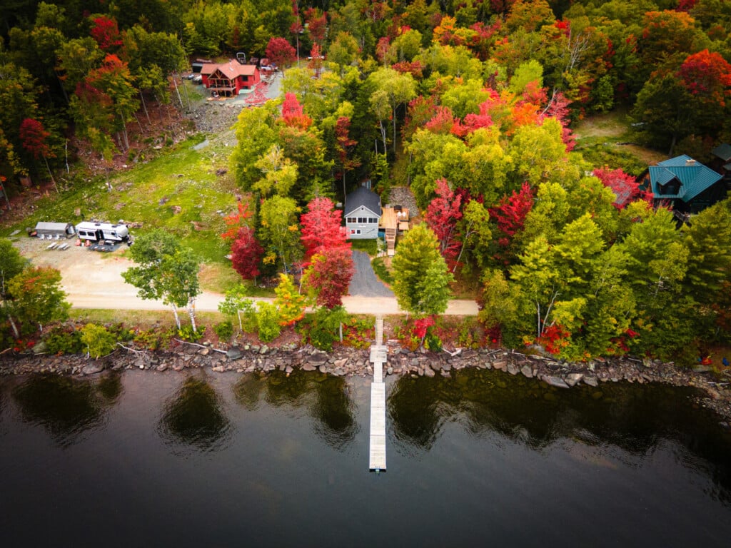 Step onto your private dock and let the fall foliage and calm water do the rest.