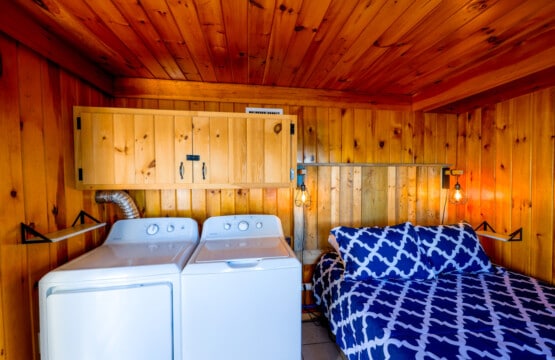 Practical meets personality in a space that keeps the rustic spirit alive.