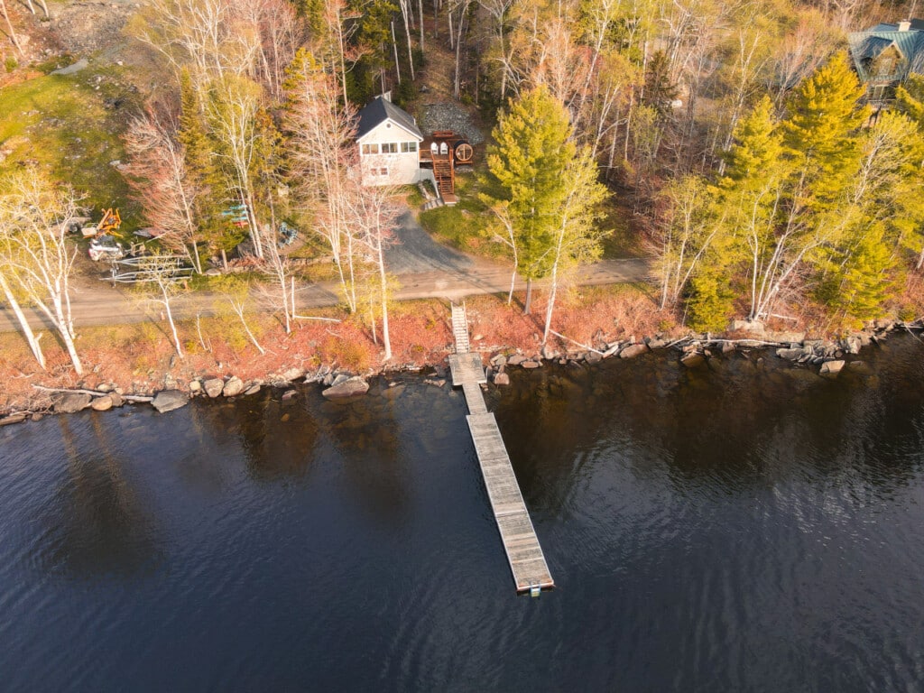 From the air, the private dock looks like a runway to the most peaceful place on earth.