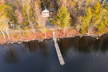 From the air, the private dock looks like a runway to the most peaceful place on earth.