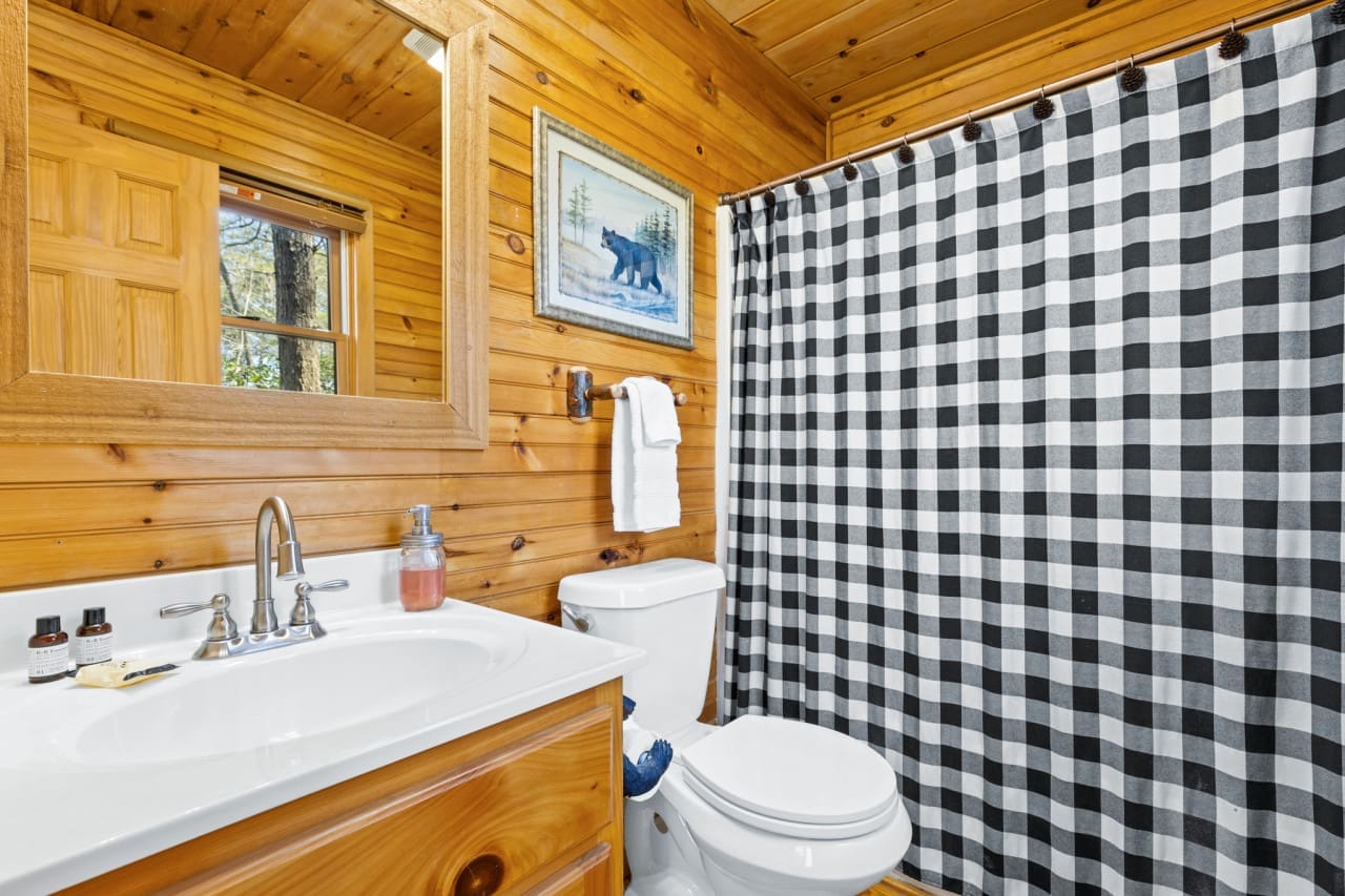 Every detail considered: our bathroom offers convenience and style.