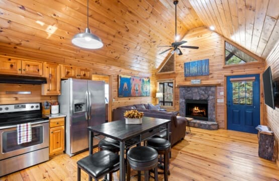 A fusion of flavors and comfort: Kitchen to living room bliss.