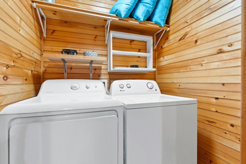 Cleanliness starts here: our laundry room is your go-to destination for laundry day success.