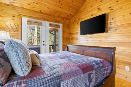 Turn your bedroom into a cozy cinema: our TV-equipped haven is perfect for movie nights and more.