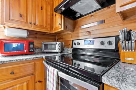 Ignite your culinary passions with our sleek stainless steel stove.