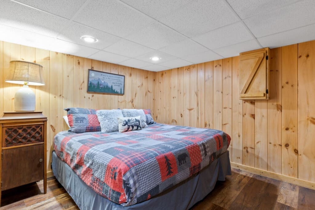Cozy up and drift away: our bedroom beckons with its inviting ambiance.