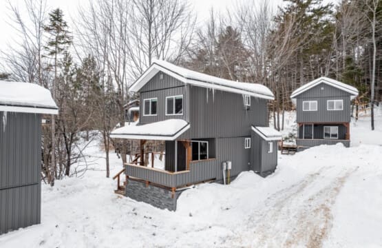 Cozy corners and snowy views – our cabin sanctuary awaits.