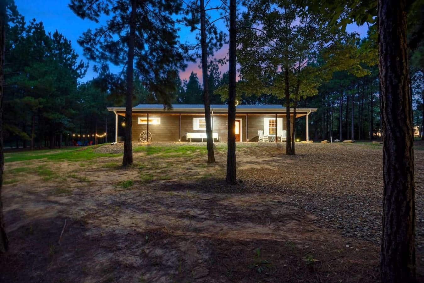 Discover the peace and tranquility of Makin Time, a private getaway set on a one-acre lot adorned with majestic pine trees.
