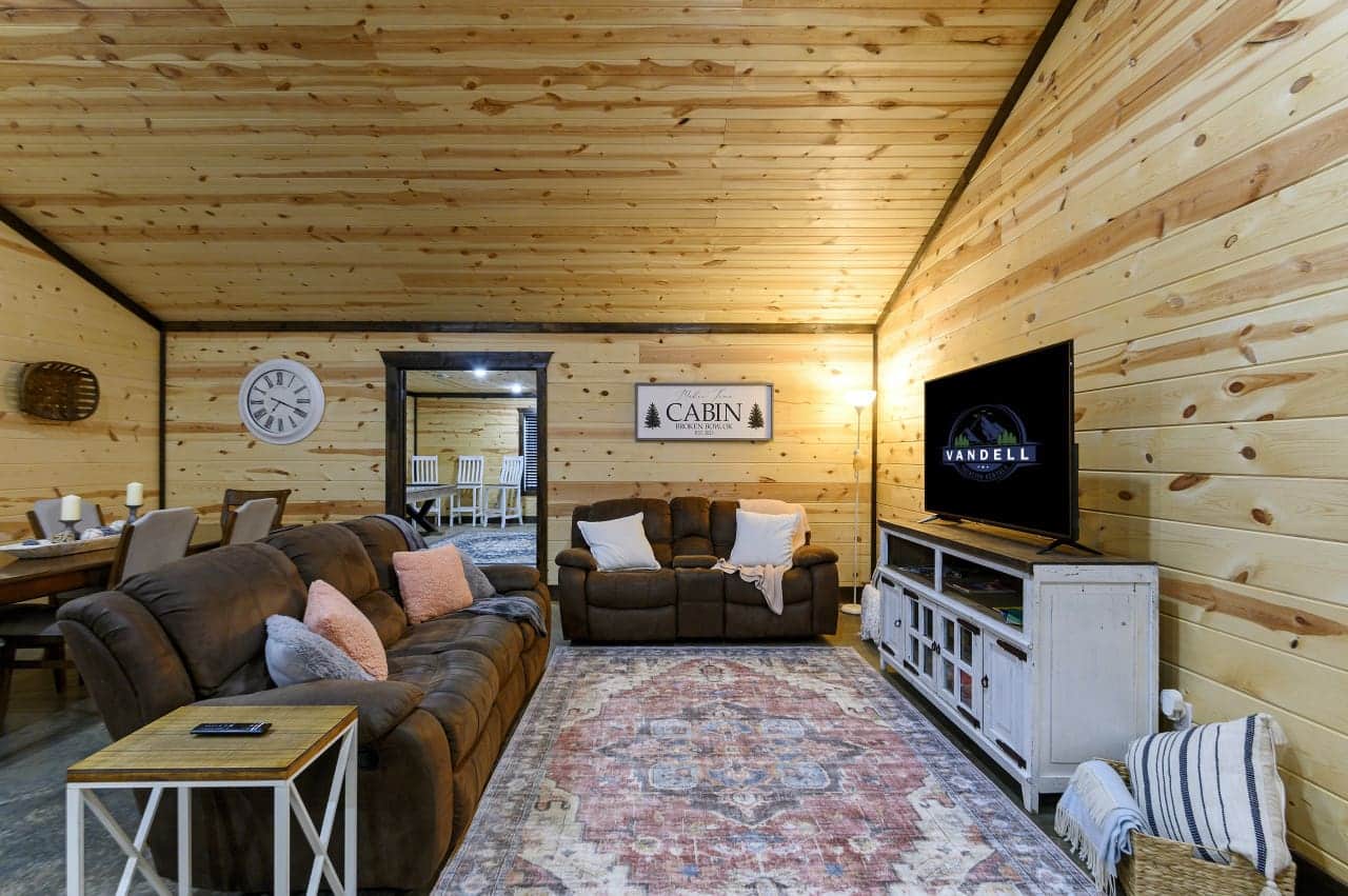 Where comfort meets entertainment: our living room sanctuary.