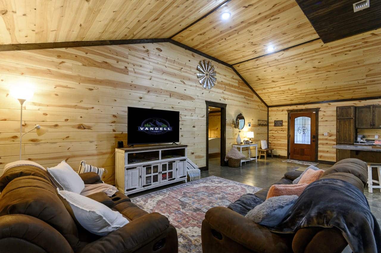 From rug to screen, creating cozy moments in our living room retreat.