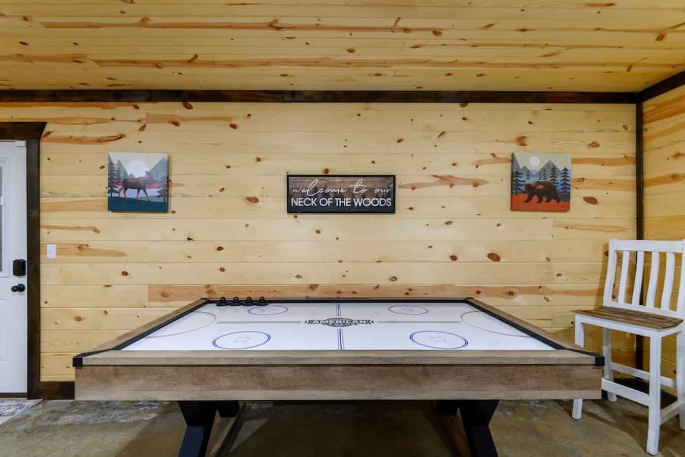 Elevate your entertainment at Makin Time with our thrilling air hockey table, adding a touch of fun to your stay.